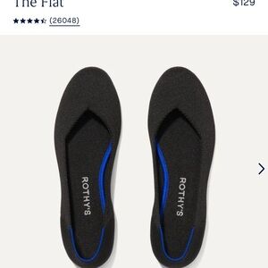 Rothy’s black flats . New without box size 8